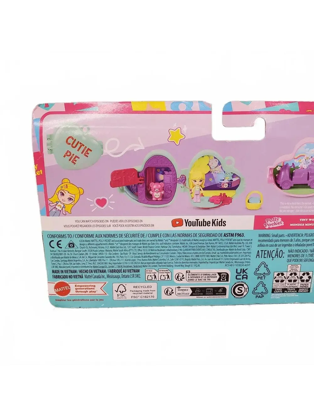 Polly Pocket Sweethearts Cutie Pie XOXO playset NEW